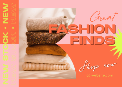 Great Fashion Finds Postcard Image Preview