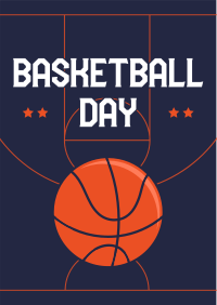 Sporty Basketball Day Flyer Design