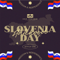 Minimalist Slovenia Statehood Day Instagram post Image Preview
