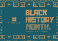 Modern Black History Month Postcard Design