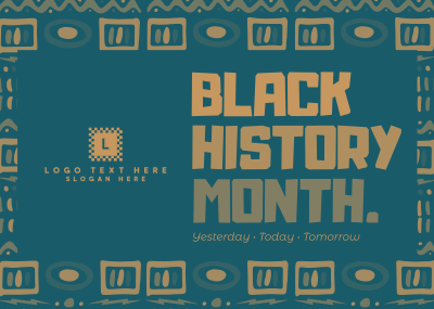 Modern Black History Month Postcard Image Preview