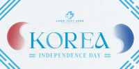 Korea Independence Day Twitter Post Design