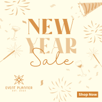 New Year Sparklers Sale Instagram Post Design