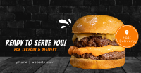 Fast Delivery Burger Facebook Ad Design