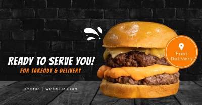 Fast Delivery Burger Facebook ad Image Preview