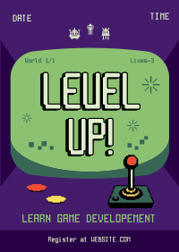 Retro 8bit Game Dev Course Poster Preview