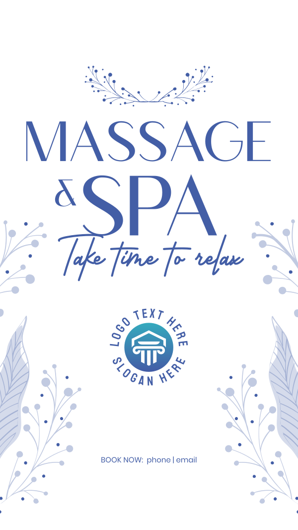 Floral Massage Instagram Story Design Image Preview