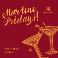 Friday Night Martini Instagram Post Design
