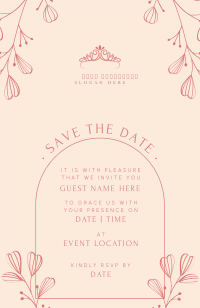 Blossom Border Wedding Invitation Image Preview