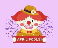 April Fools Clown Banner Facebook post Image Preview