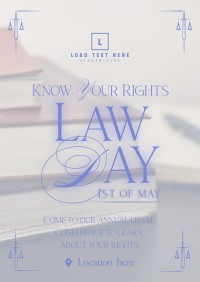 Law Day Greeting Poster Design