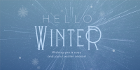 Cozy Winter Greeting Twitter Post Image Preview