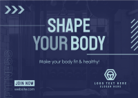 Shape Your Body Postcard Design