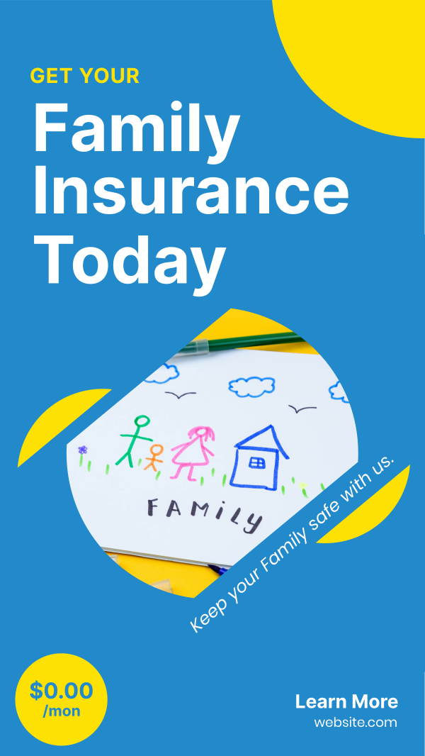 Get Your Family Insured Facebook Story Design