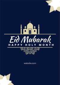 Eid Mubarak Mosque Poster Image Preview