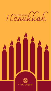Celebrating Hanukkah Candles Facebook story Image Preview