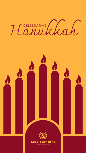 Celebrating Hanukkah Candles Facebook story Image Preview