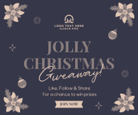 Jolly Christmas Giveaway Facebook Post Design