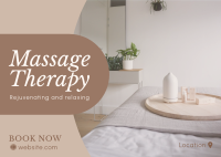 Rejuvenating Massage Postcard Design