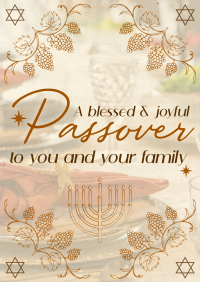 Rustic Passover Greeting Flyer Design
