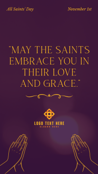 May Saints Hold You Facebook Story Design