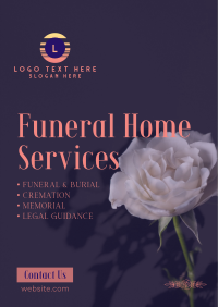 Funeral White Rose Flyer Image Preview