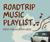 Roadtrip Music Playlist Facebook post Image Preview