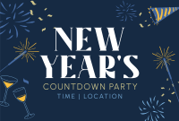 New Year Sparklers Countdown Pinterest board cover Image Preview