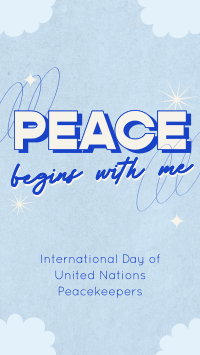 United Nations Peace Begins Instagram Story Design