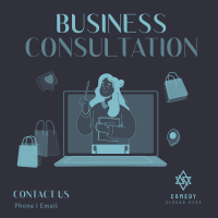 Online Business Consultation Instagram Post Design