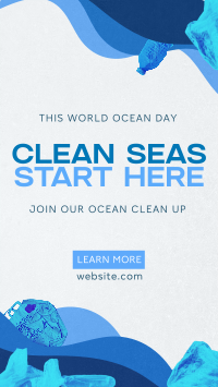 Ocean Day Clean Up Drive Instagram Story Design