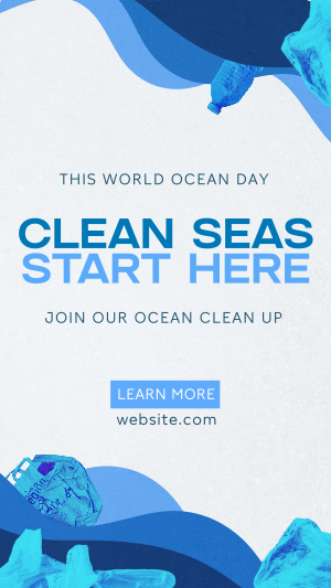 Ocean Day Clean Up Drive Instagram story Image Preview