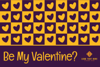 Valentine Retro Heart Pinterest board cover Image Preview