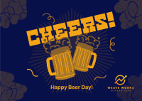 Cheery Beer Day Postcard Image Preview