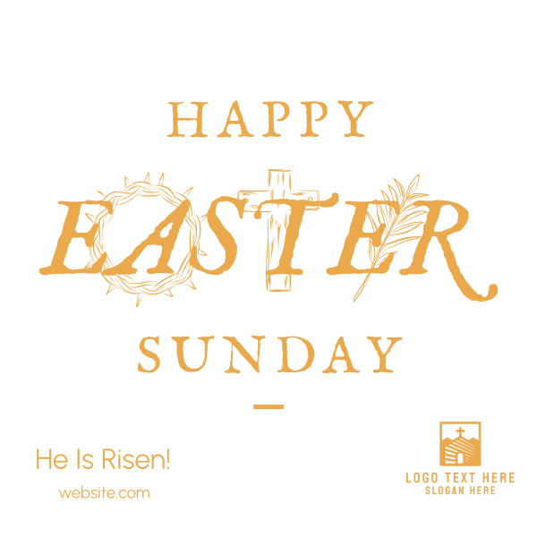 Rustic Easter Instagram Post Design Image Preview