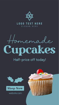 Cupcake Christmas Sale Facebook Story Design