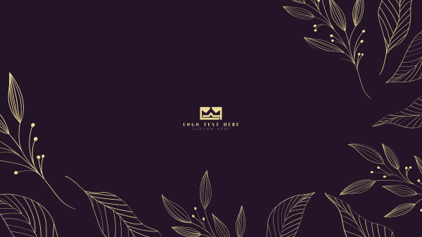 Leaves Wreath YouTube Banner Design Image Preview