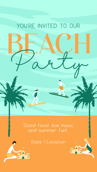 It's a Beachy Party Facebook Story Design