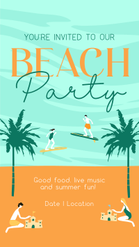 It's a Beachy Party Facebook story Image Preview