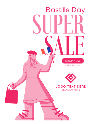 Super Bastille Day Sale Poster Image Preview