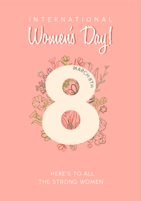 Women's Day Flowers Flyer Design