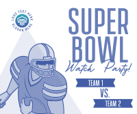 Super Bowl Night Live Facebook Post Design