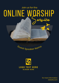 Online Worship Poster Design