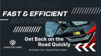 Modern Auto Repair Professional Mechanic Facebook Event Cover Design