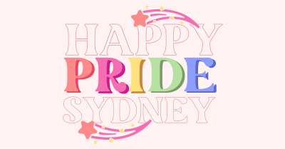 Happy Pride Text Facebook Ad Image Preview