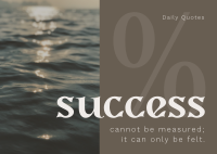 Measure of Success Postcard Image Preview