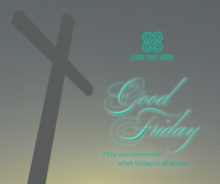 Good Friday Crucifix Greeting Facebook Post Design
