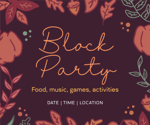 Autumn Block Party Facebook post Image Preview