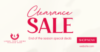 Minimalist Clearance Sale Facebook Ad Design