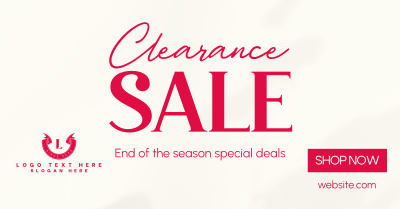 Minimalist Clearance Sale Facebook ad Image Preview
